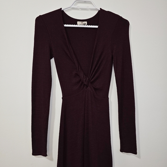 Aritzia Wilfred midi burgundy plum midi dress xxs - Picture 1 of 3